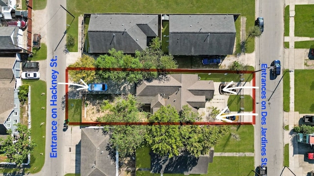 birds eye view of property featuring a residential view