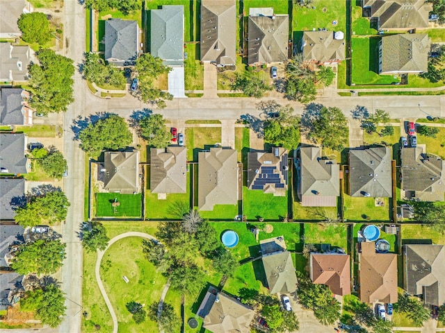 drone / aerial view with a residential view