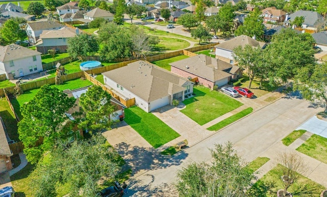 bird's eye view featuring a residential view