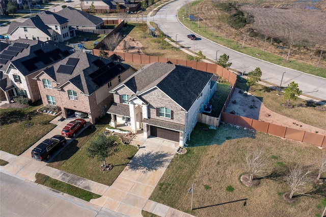 drone / aerial view with a residential view