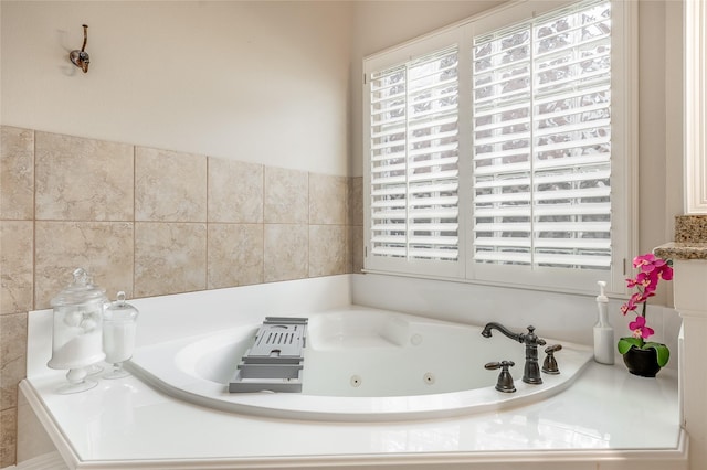 bathroom featuring a jetted tub