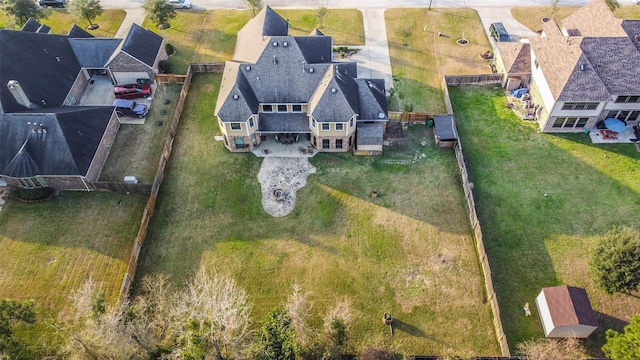 aerial view featuring a residential view