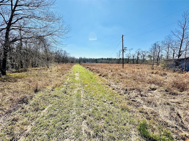 view of road featuring a rural view