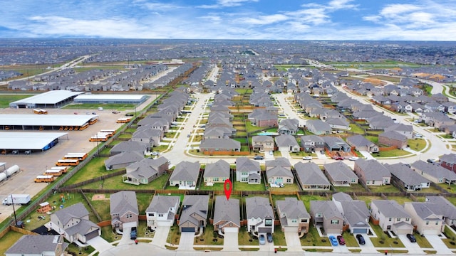 bird's eye view with a residential view