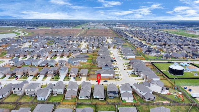 aerial view featuring a residential view