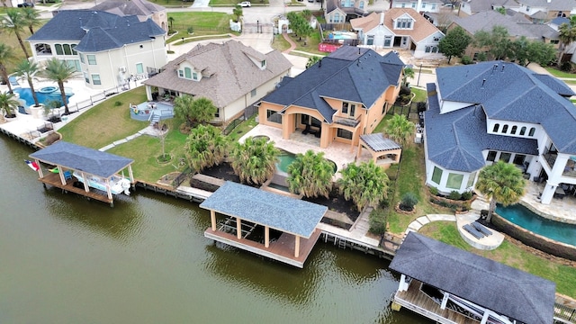 2256 Lake Cove Way, Seabrook, TX 77586 - aerial view of residential area with a large body of water