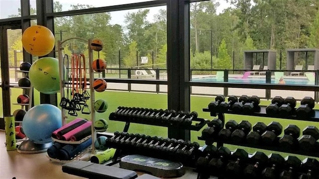 view of workout area