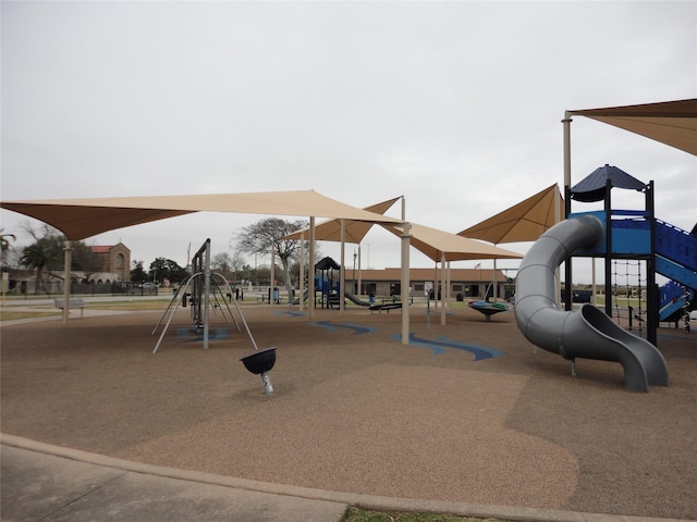 view of community jungle gym