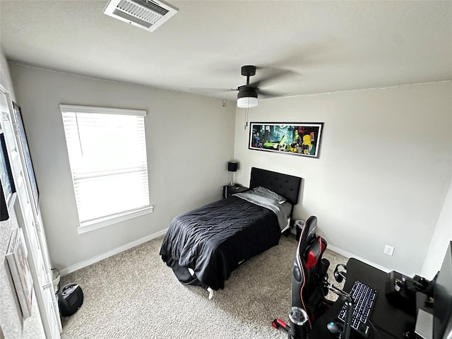 7418 Victoria Brook Trce, Richmond, TX 77407 - bedroom with carpet floors, baseboards, and a ceiling fan