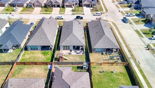 drone / aerial view with a residential view
