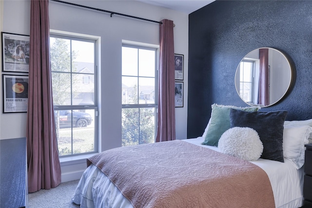 view of carpeted bedroom