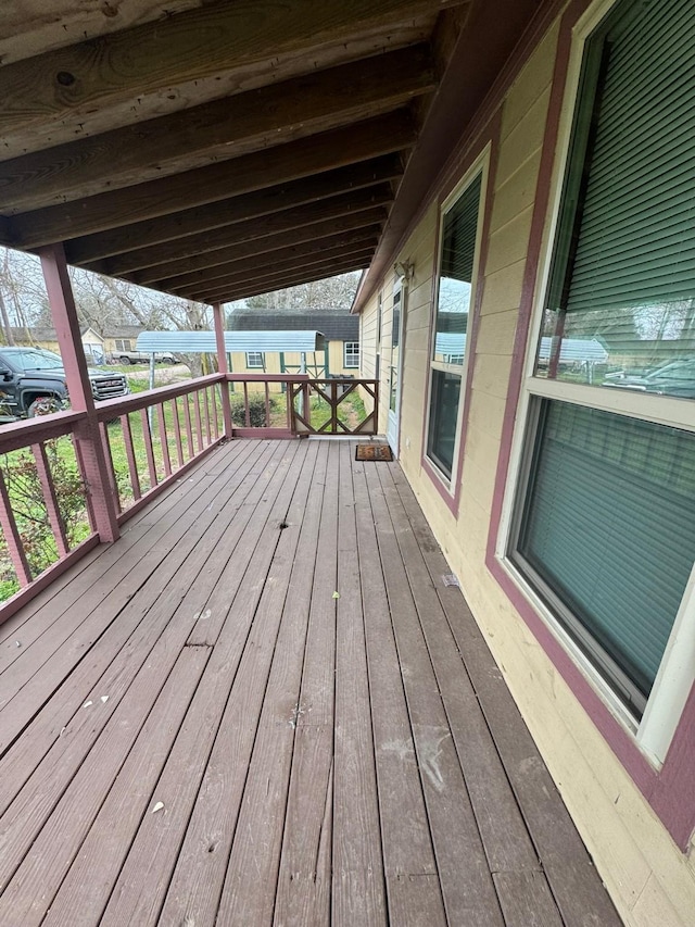 view of wooden deck