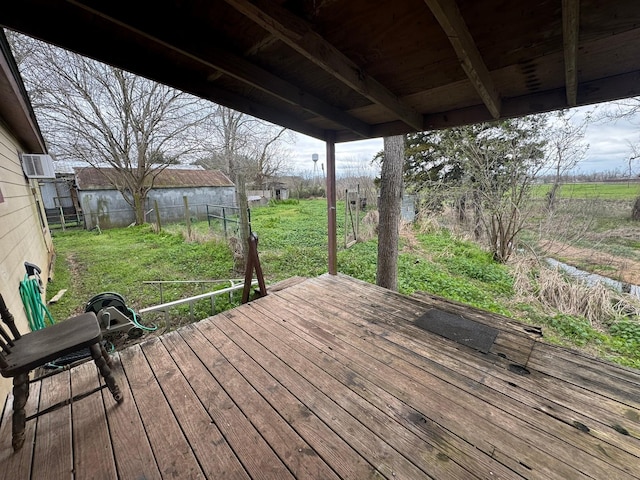 wooden terrace with fence