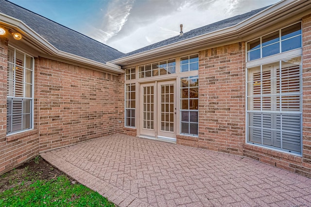 view of patio with french doors