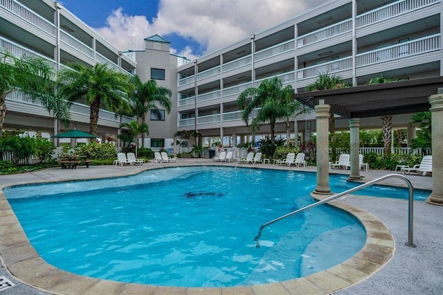 pool featuring a patio