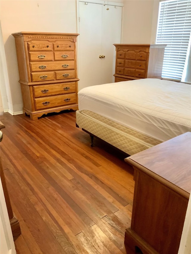 bedroom with light wood-style flooring