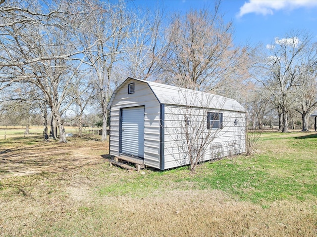 view of shed