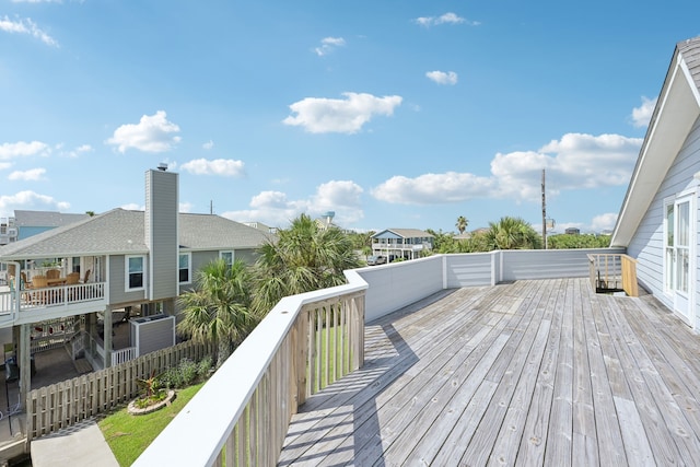 4105 Nueces Dr, Galveston, TX 77554 - deck with a residential view