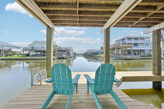4105 Nueces Dr, Galveston, TX 77554 - view of dock with a water view