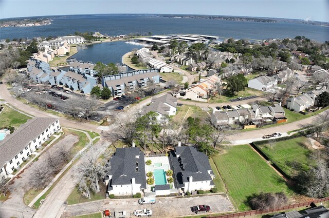 12455 Melville Dr Unit 5, Montgomery, TX 77356 - bird's eye view with a residential view and a water view