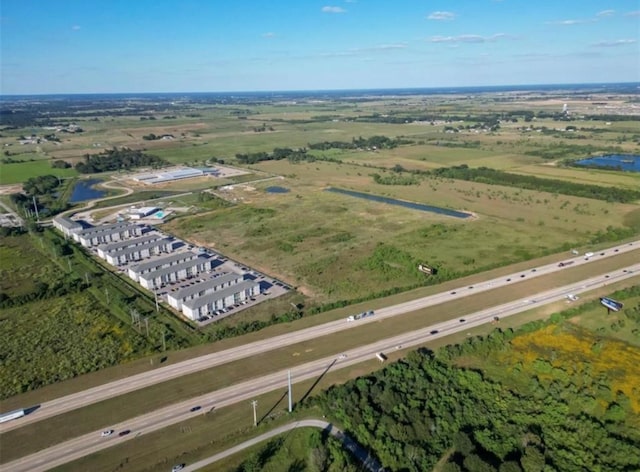 drone / aerial view with a rural view