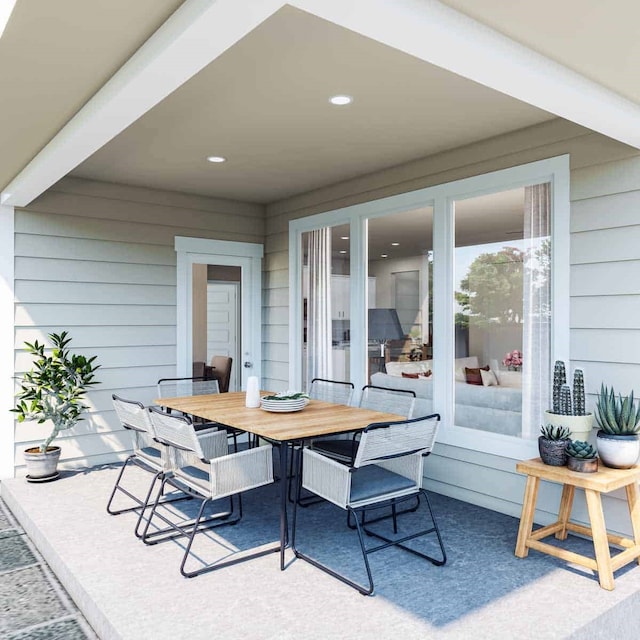 view of patio / terrace featuring outdoor dining space