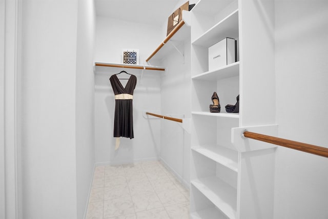 view of walk in closet