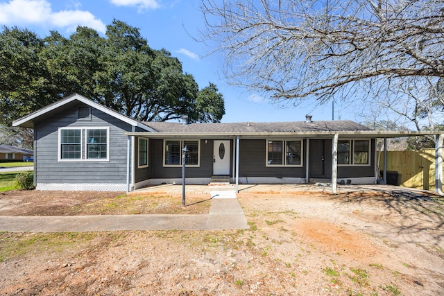 view of ranch-style home