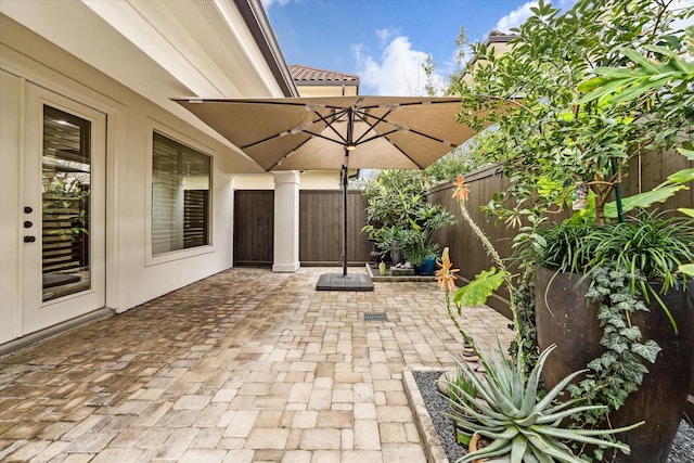 view of patio / terrace featuring a fenced backyard