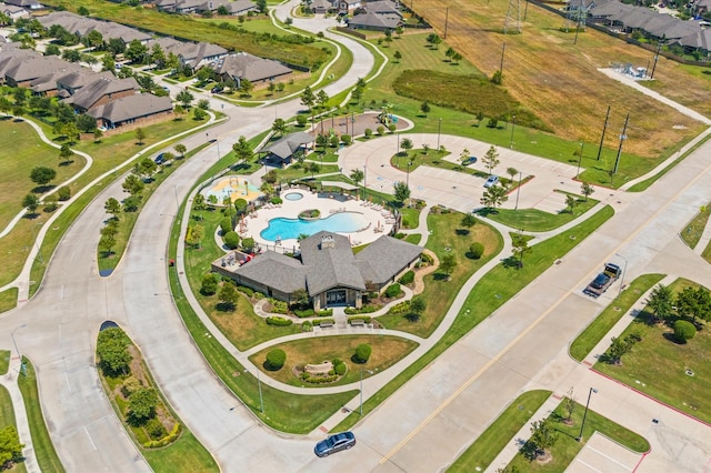 aerial view featuring a residential view