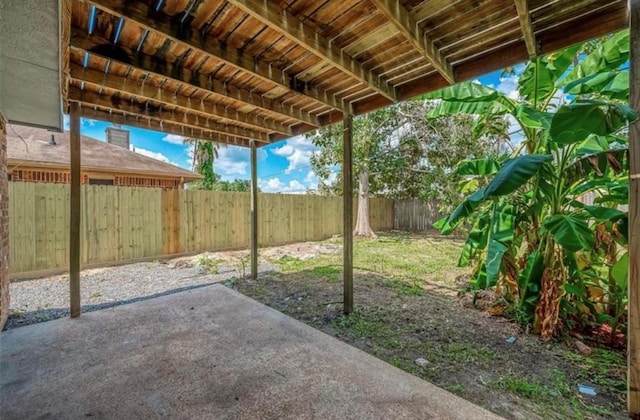 view of patio / terrace with a fenced backyard