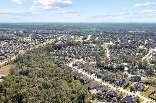 aerial view with a residential view