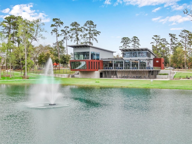 view of water feature