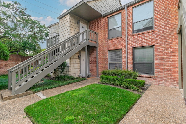 exterior space with stairs