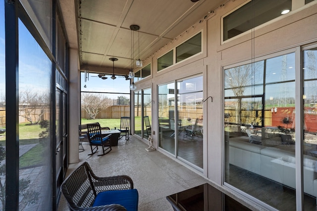 view of sunroom