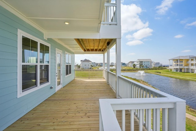 26726 Estuary Dr, Galveston, TX 77554 - deck featuring a water view