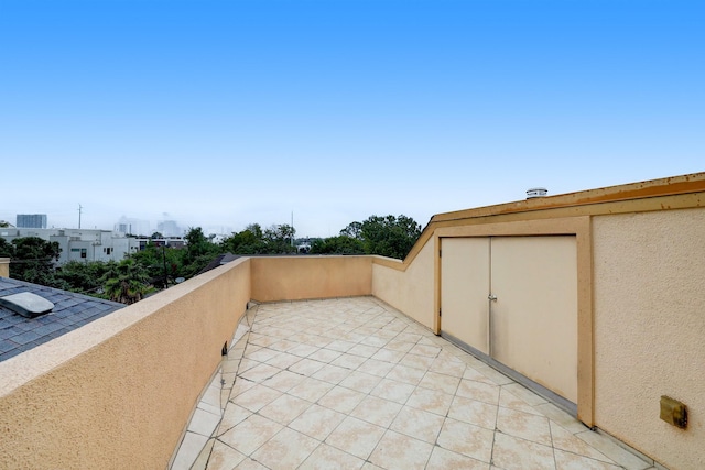 view of patio / terrace with a balcony