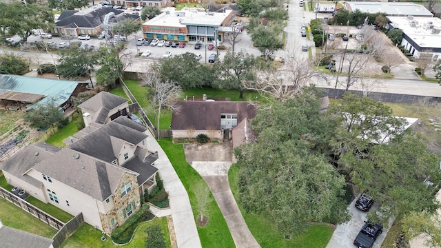 bird's eye view with a residential view