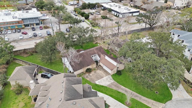 bird's eye view with a residential view