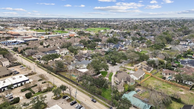 aerial view with a residential view