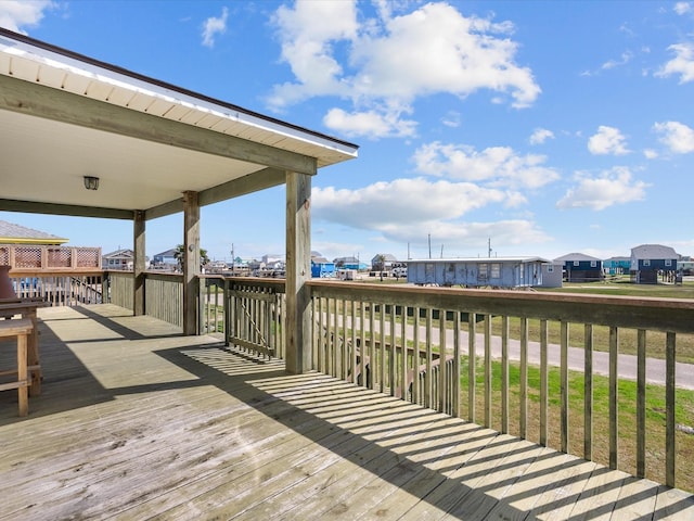 1206 Middle Dr W, Surfside Beach, TX 77541 - deck featuring a residential view