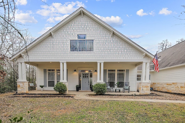 view of front of property with covered porch