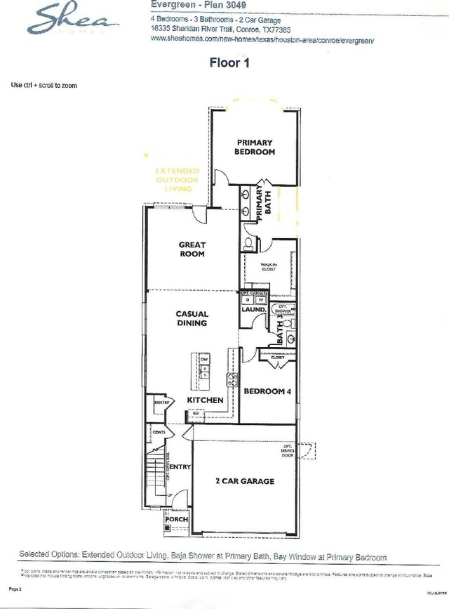 16319 Placid Stream St, Conroe, TX 77302 - property floor plan