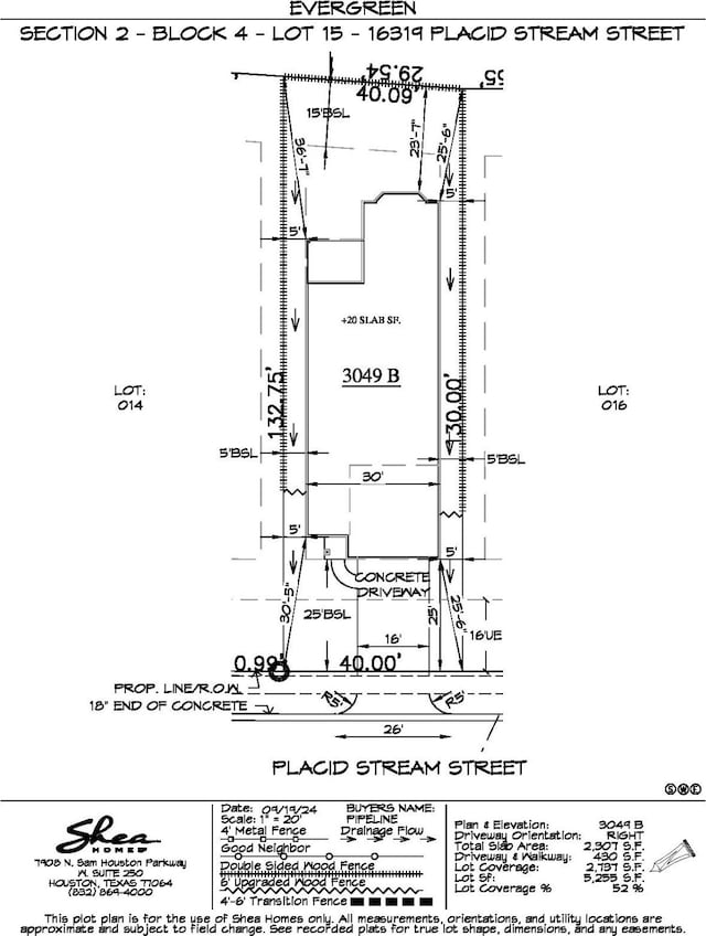 16319 Placid Stream St, Conroe, TX 77302 - survey map / technical document