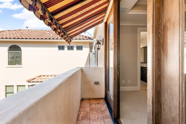 balcony with visible vents