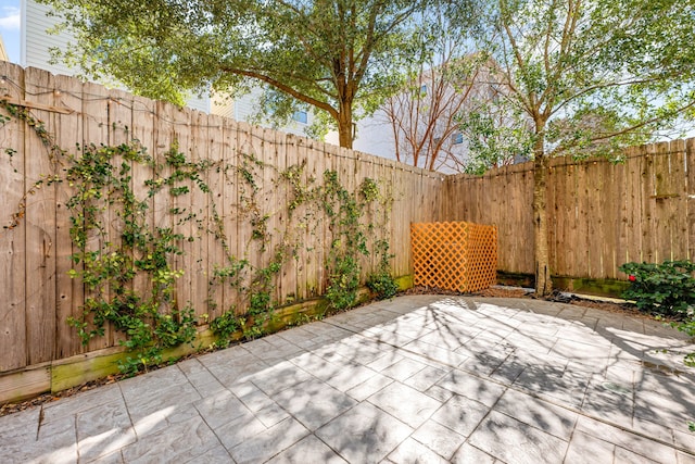 view of patio / terrace featuring a fenced backyard