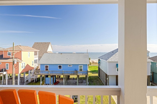 balcony featuring a residential view