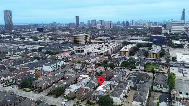 aerial view with a view of city