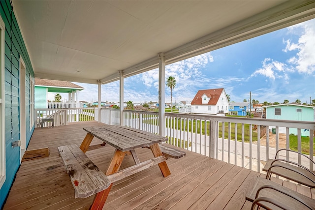 deck featuring a residential view