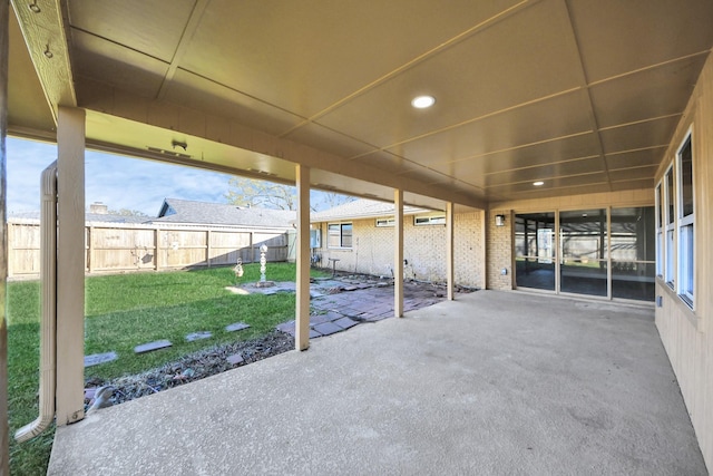 view of patio with a fenced backyard